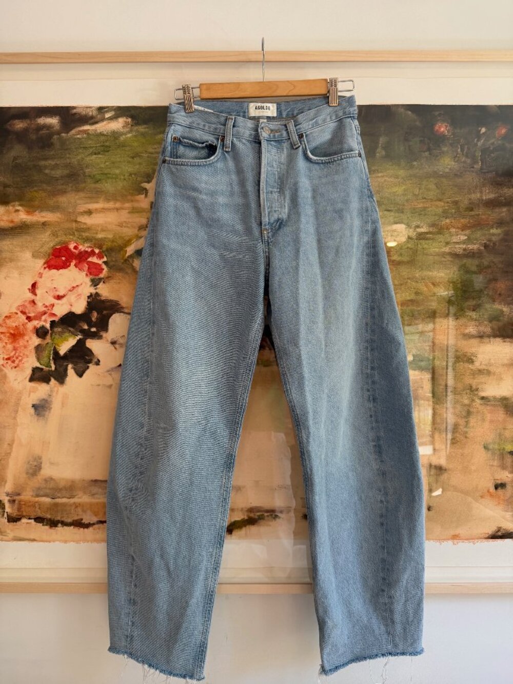 AGOLDE Luna high-rise barrel leg organic jeans